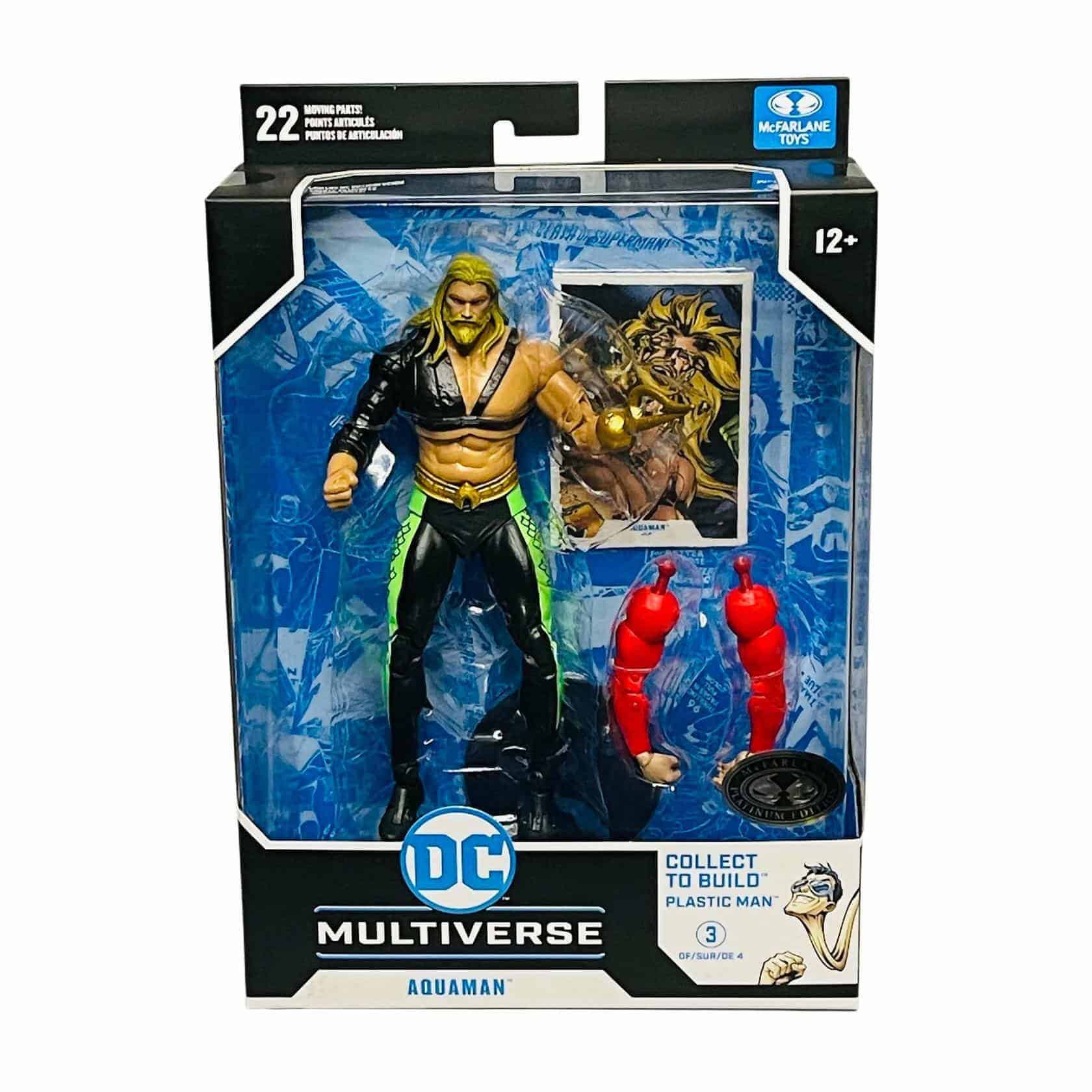 McFarlane DC Multiverse AQUAMAN JLA PLATINUM Chase Plastic Man BAF