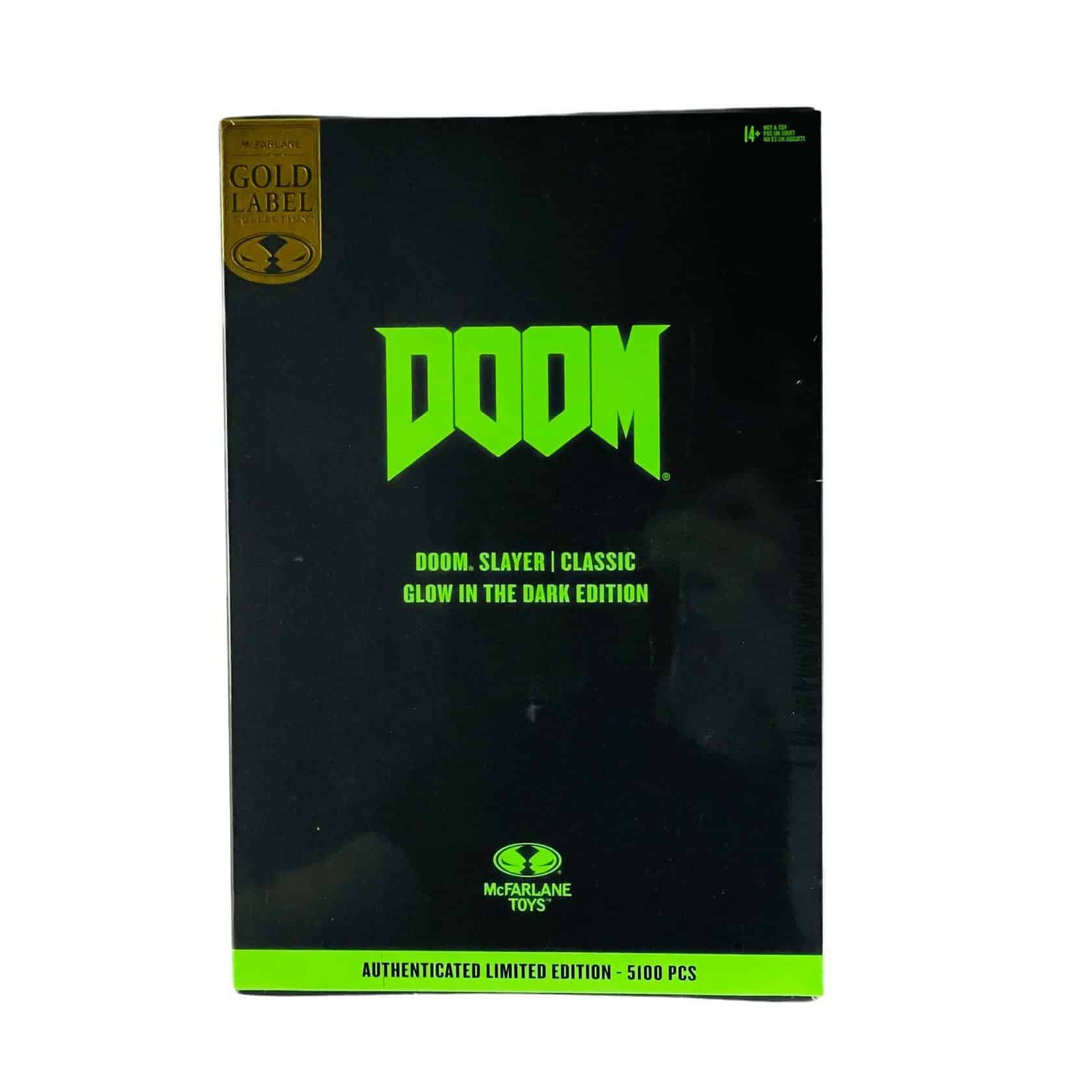 McFarlane DOOM SLAYER Classic Glow in The Dark Gold Label 7" Action Figure 2024