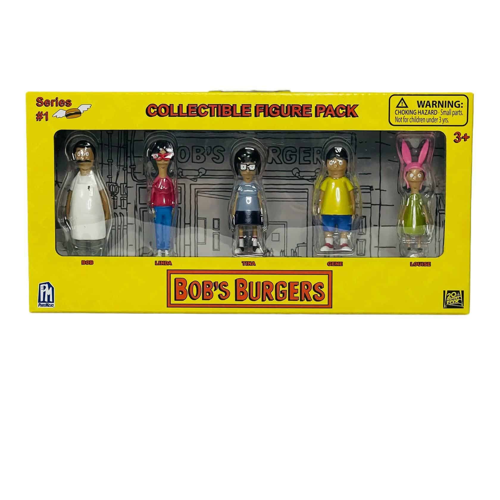 Phatmojo Bob's Burgers 5 Piece Collectible Figure Pack 2015 NEW