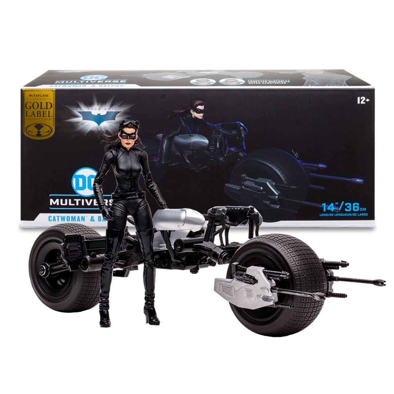 McFarlane DC Multiverse Catwoman & Batpod (The Dark Knight Rises) Gold Label 2pk