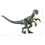 Mattel Jurassic World Hammond Collection Velociraptor Blue Dinosaur Figure — view 5