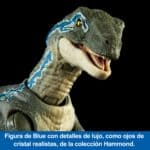 Mattel Jurassic World Hammond Collection Velociraptor Blue Dinosaur Figure — view 2