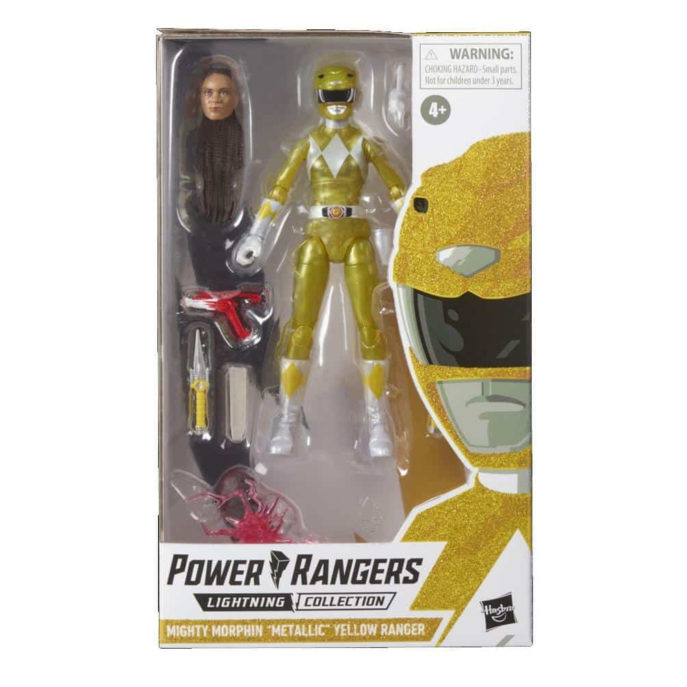 Hasbro Power Rangers Lightning Collection Mighty Morphin Metallic Yellow Ranger Figure