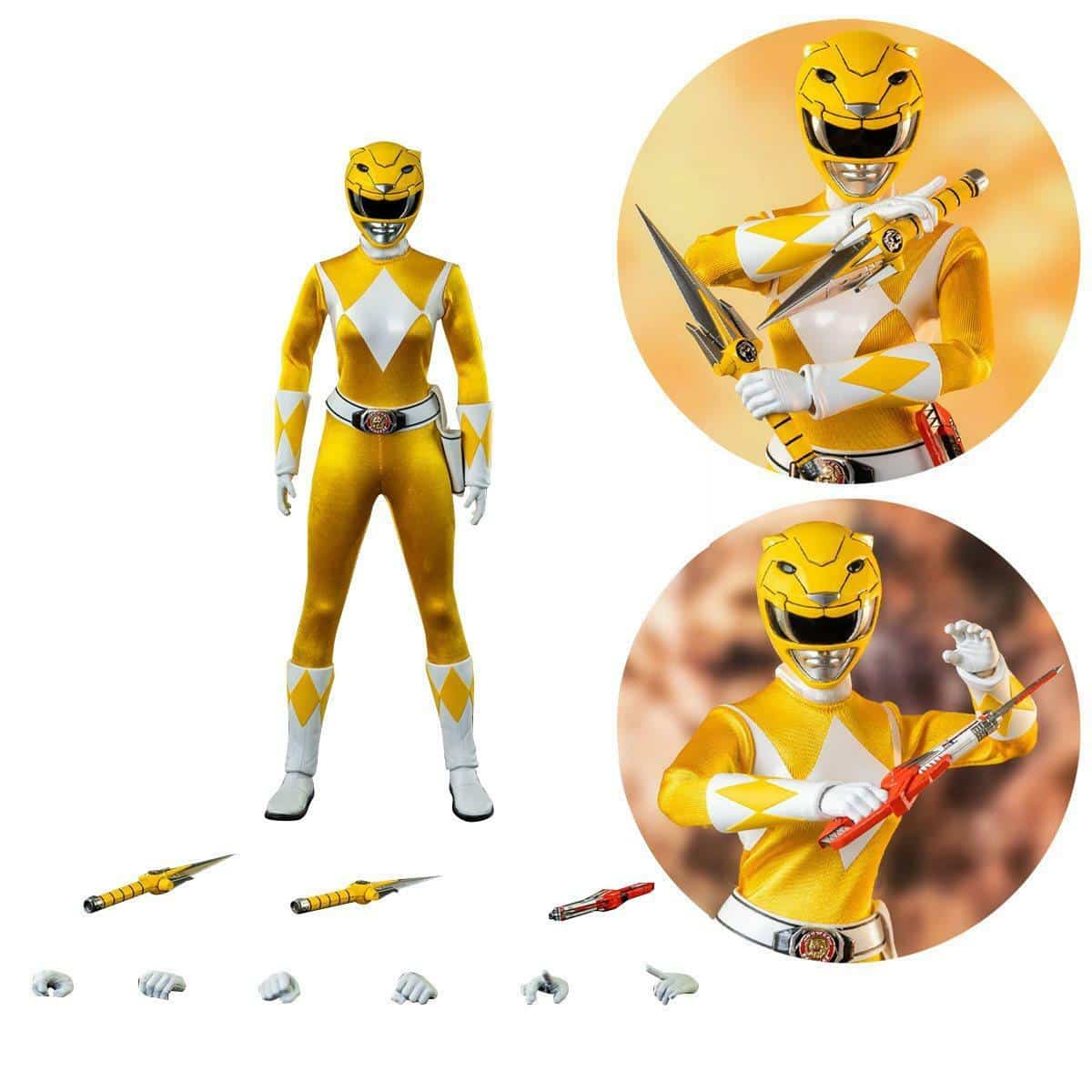 ThreeZero Mighty Morphin Power Rangers Yellow Ranger FigZero 1:6 Scale Figure