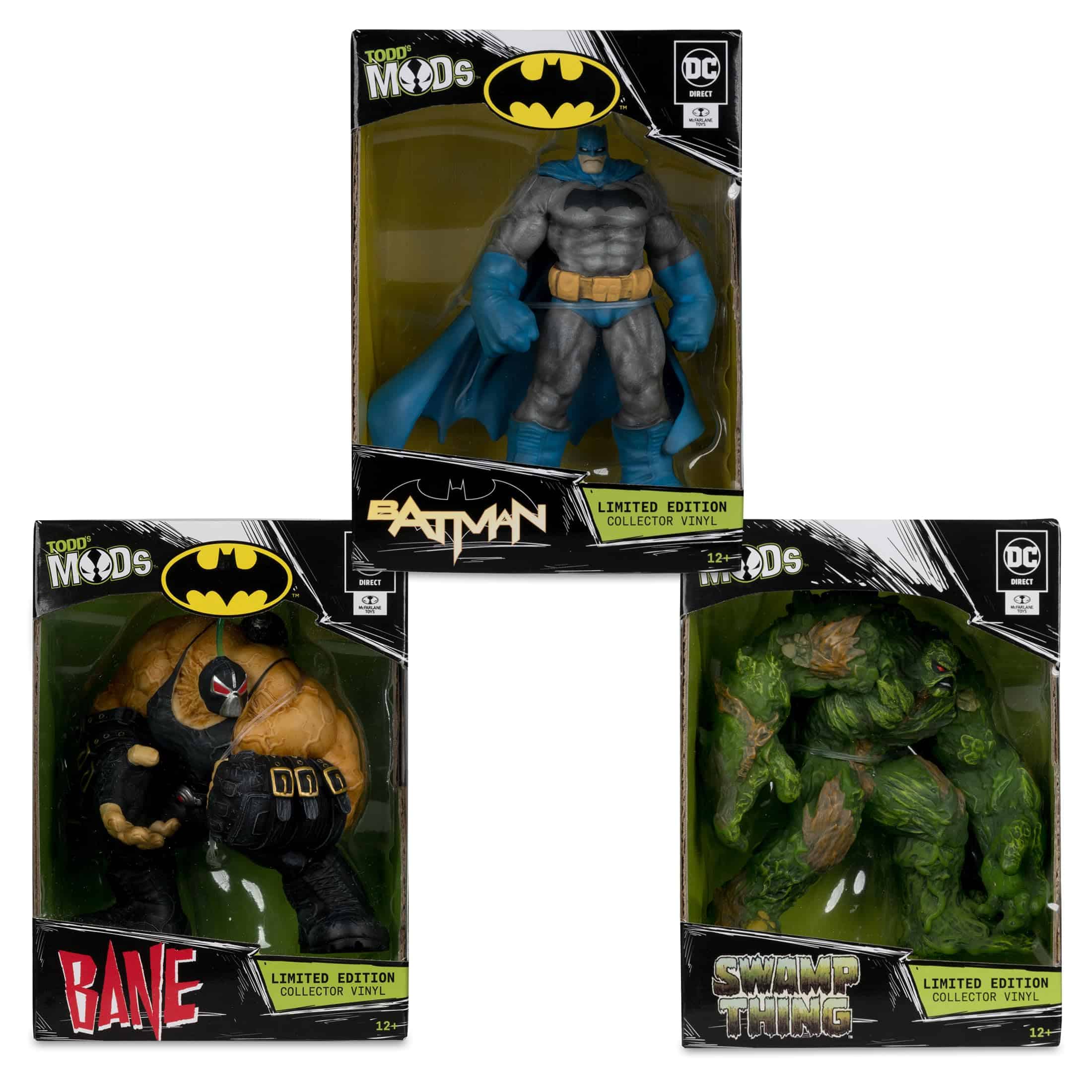 McFarlane DC Direct Batman Bane Swamp Thing Todd's Mods 4.5" Vinyl Figure 3 Pack