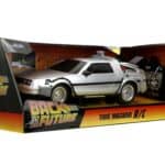 Jada Toys 1:16 Scale Back to the Future DeLorean Time Machine RC Car with Lights — view 3