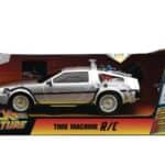 Jada Toys 1:16 Scale Back to the Future DeLorean Time Machine RC Car with Lights