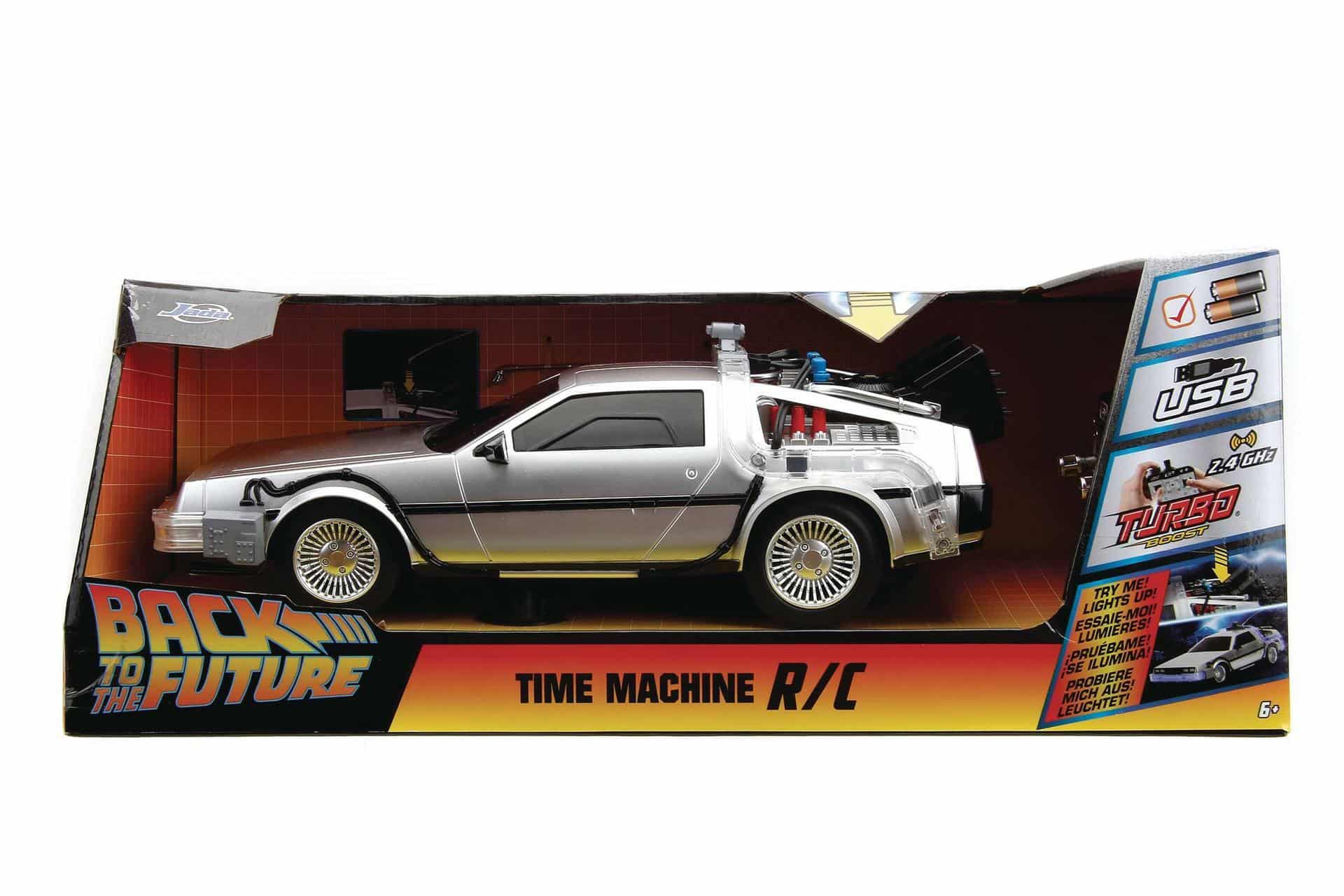 Jada Toys 1:16 Scale Back to the Future DeLorean Time Machine RC Car with Lights