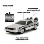 Jada Toys 1:16 Scale Back to the Future DeLorean Time Machine RC Car with Lights — view 5