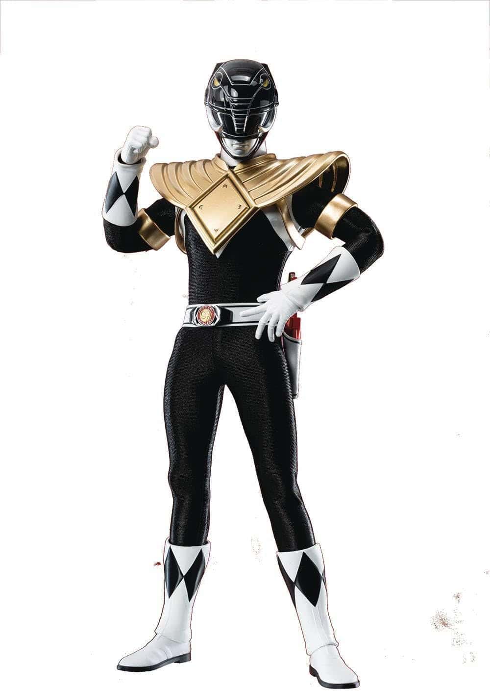 threezero Mighty Morphin Power Rangers Dragon Shield Black Ranger 1:6 Figure