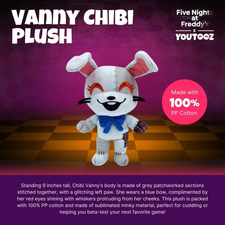 Youtooz Five Nights at Freddy's FNAF Vanny Chibi 9" Inch Plush