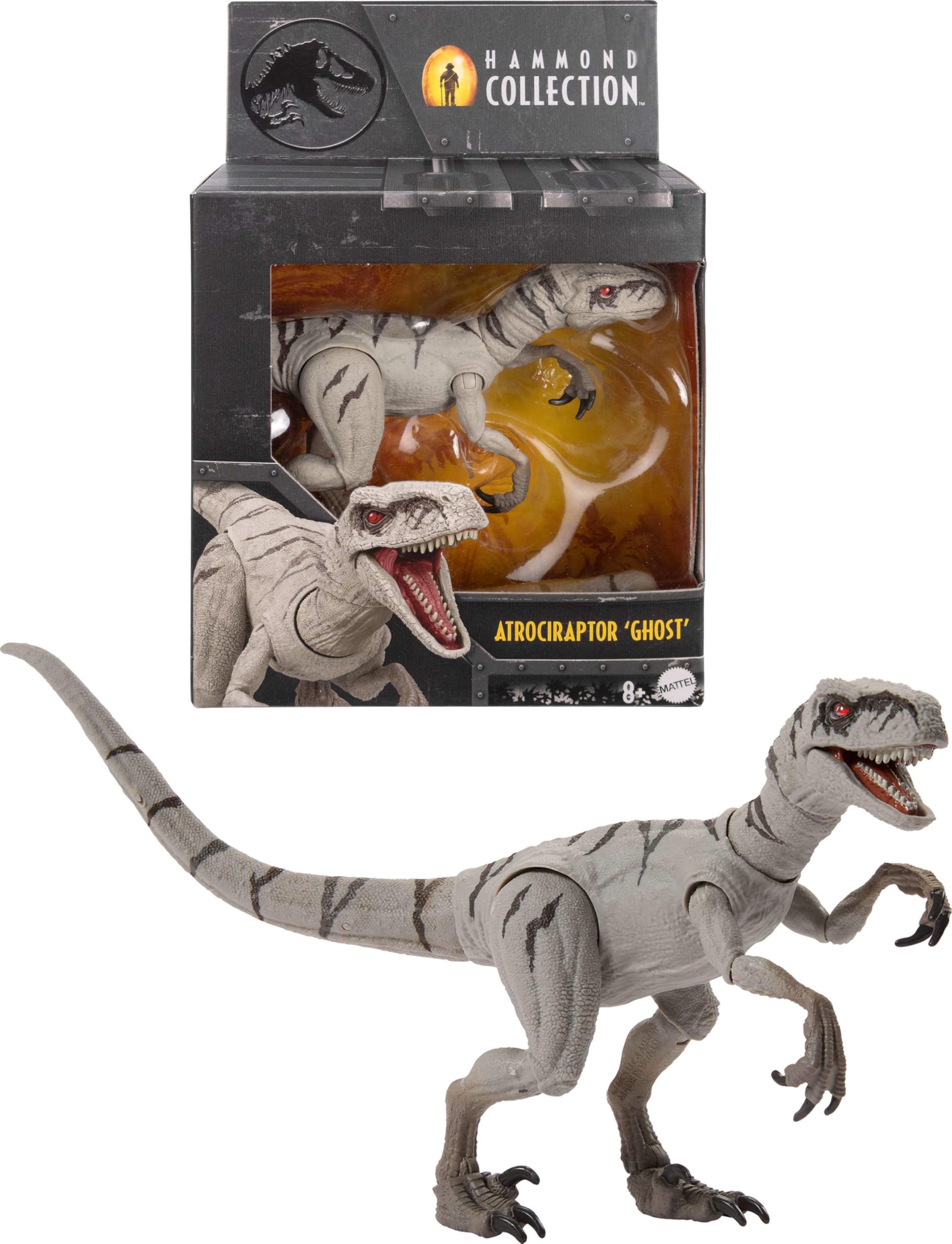 Mattel Jurassic World Hammond Collection Atrociraptor Ghost Dinosaur Figure