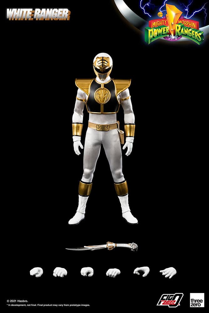 threezero Mighty Morphin Power Rangers (MMPR) White Ranger 1:6 Action Figure