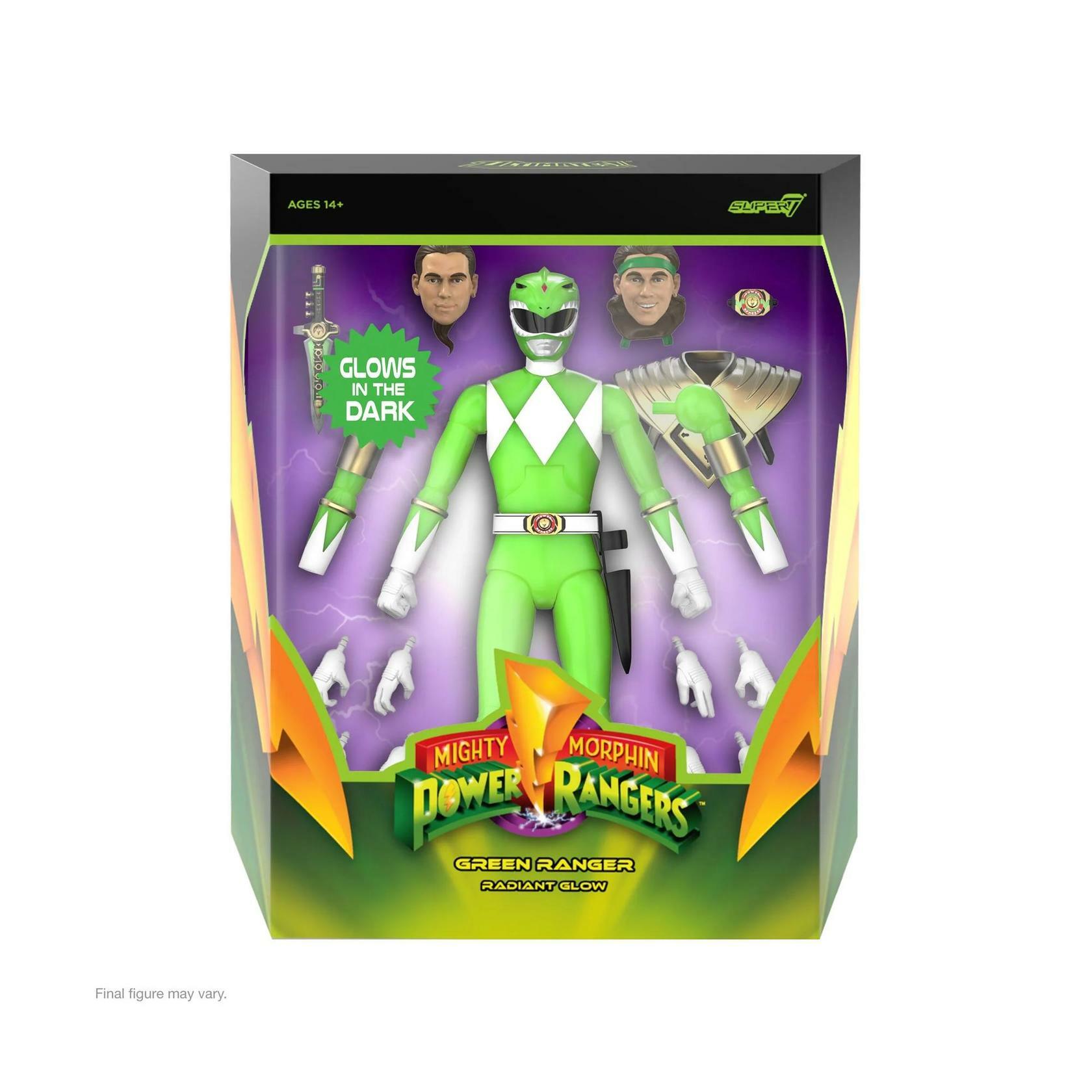 Super7 ULTIMATES! Mighty Morphin Power Rangers Green Ranger (Glow) Action Figure
