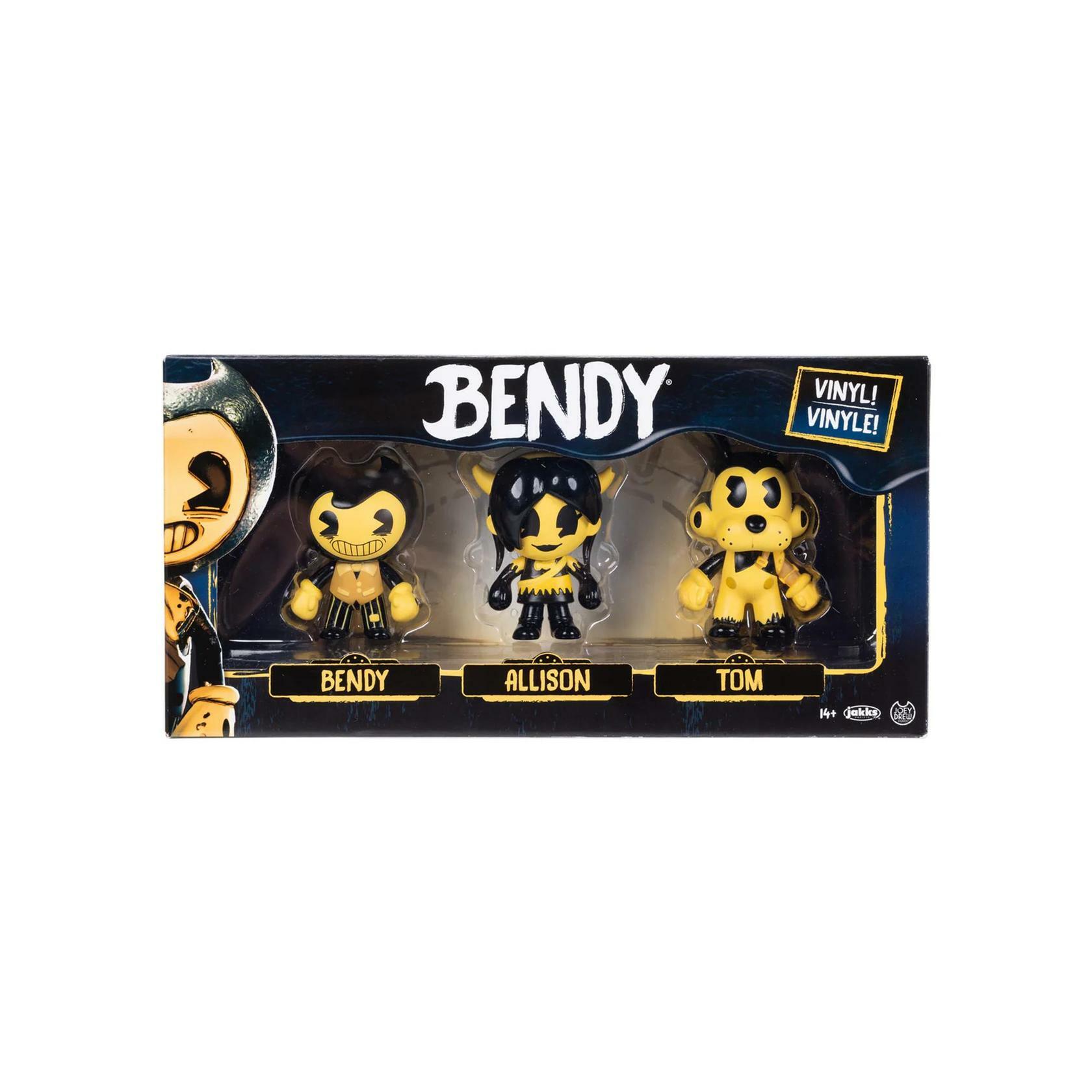 Jakks Pacific Bendy and the Ink Machine 2.5-in Action Figure Set 3-Pack