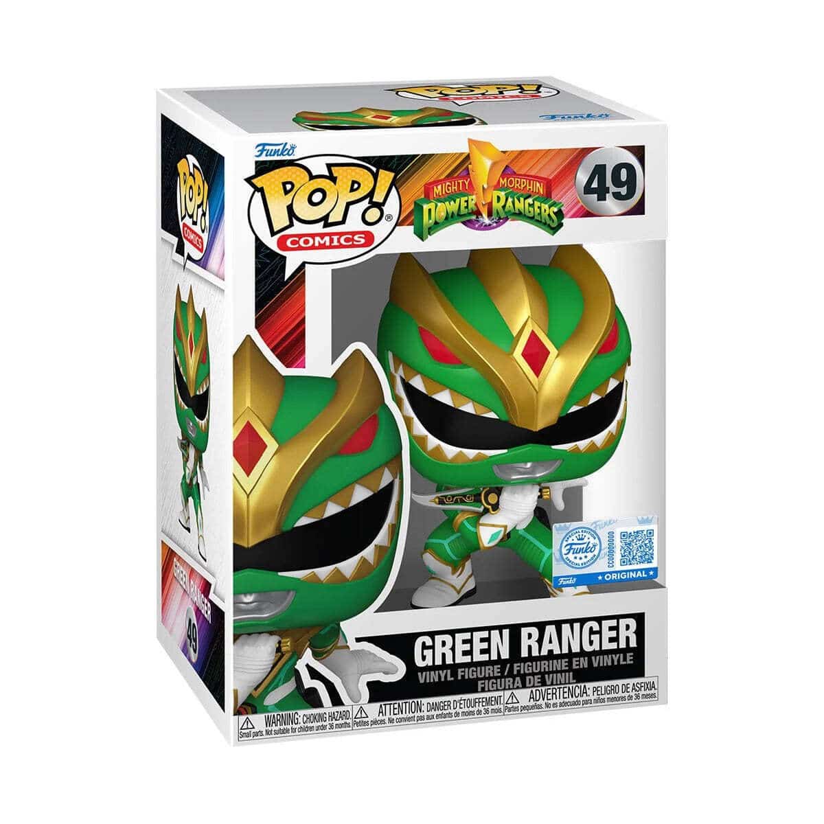 Funko Pop! MMPR Power Rangers Green Ranger (EE Exclusive) #49 Vinyl Figure
