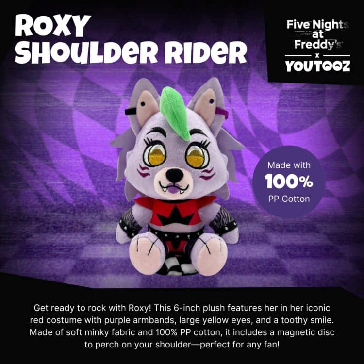 Youtooz Five Nights at Freddy's FNAF Roxy Shoulder Rider 6" Plush