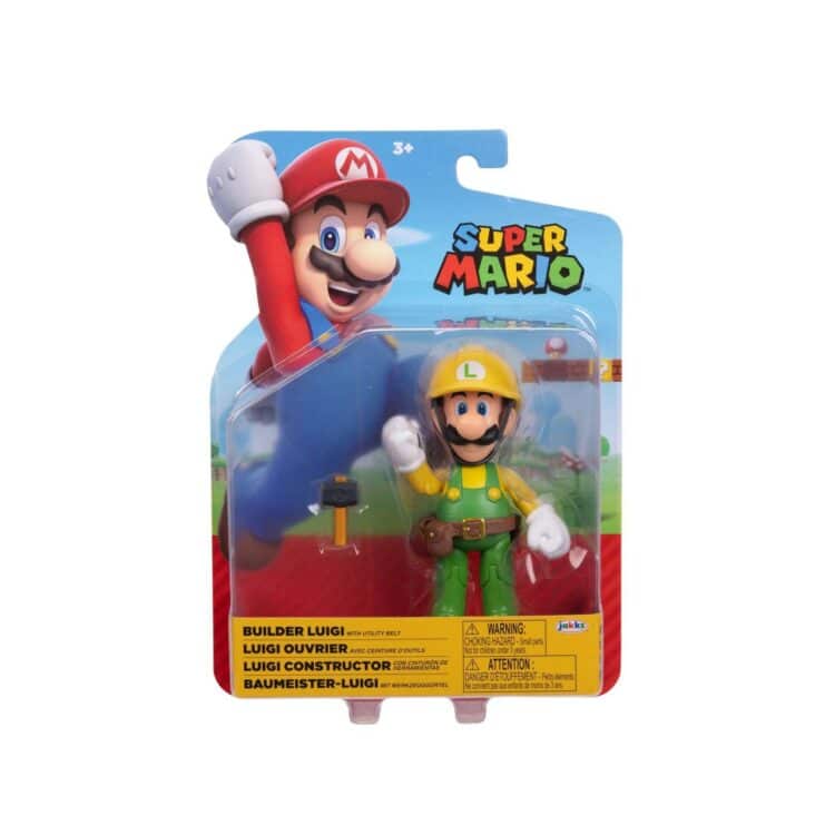 Jakks Super Mario Builder Luigi with Utility Belt (Wave 44) 4in Action Figure