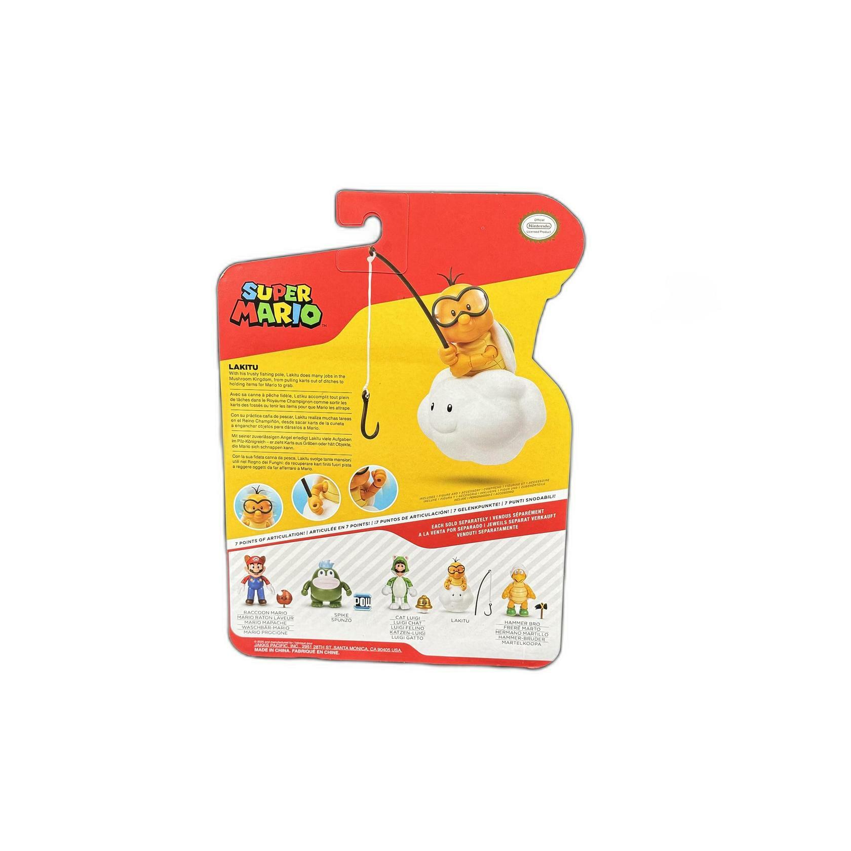 Jakks Super Mario Lakitu with Fishing Pole (Wave 45) 4in Action Figure — view 4