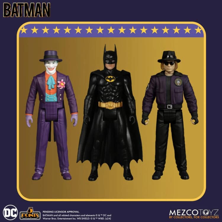Mezco Toyz Batman 1989 (5 Points) Joker, Goon, Batman Action Figure Set of 3-Pk