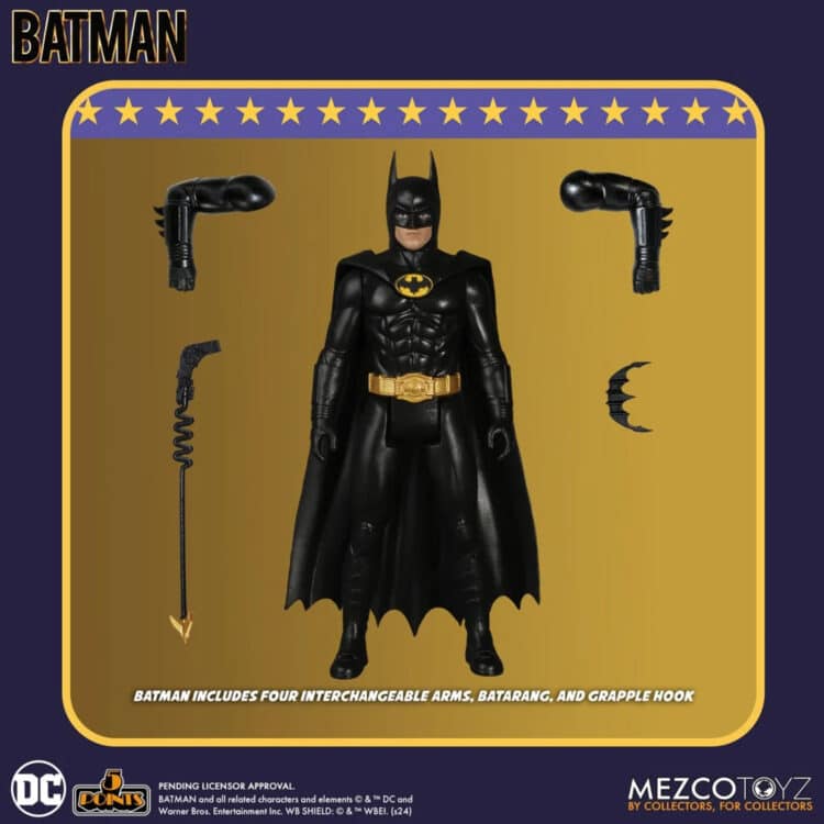 Mezco Toyz Batman 1989 (5 Points) Joker, Goon, Batman Action Figure Set of 3-Pk
