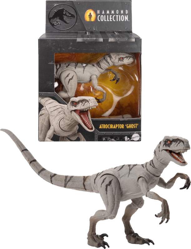 Mattel Jurassic World Hammond Collection Atrociraptor Ghost Dinosaur Figure
